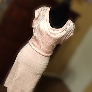 NWT womens pink bodycon sexy dress size large